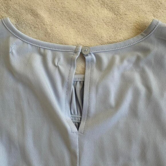 alfred sung blue ruched top - Picture 5 of 6